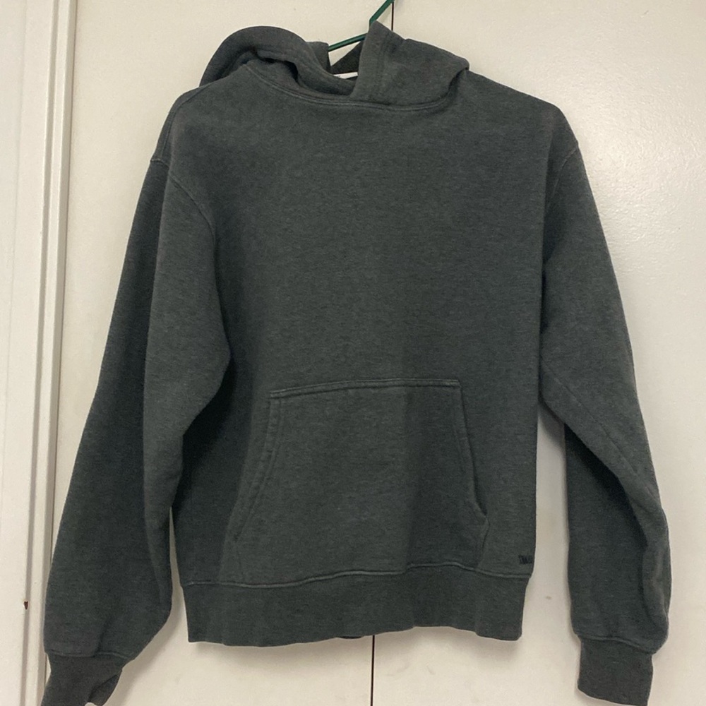 TNA sweat fleece perfect fit hoodie in charcoal grey